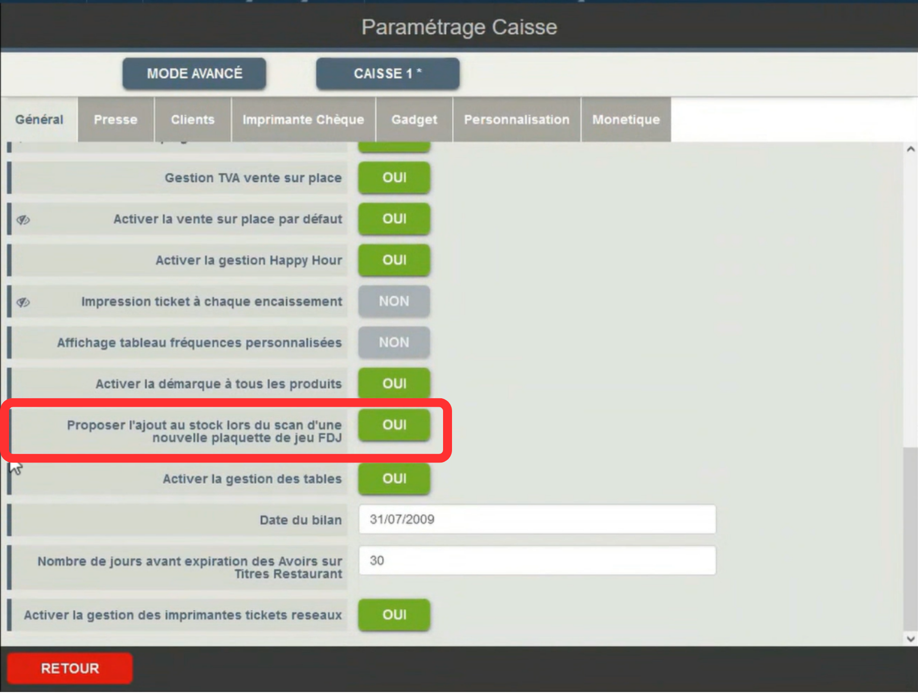 Vous recevez une nouvelle plaquette de jeux FDJ mais vous ne souhaitez pas l'ajoutez en stock ? Un simple paramétrage vous permet de l'encaisser directement avec votre logiciel Bimedia !