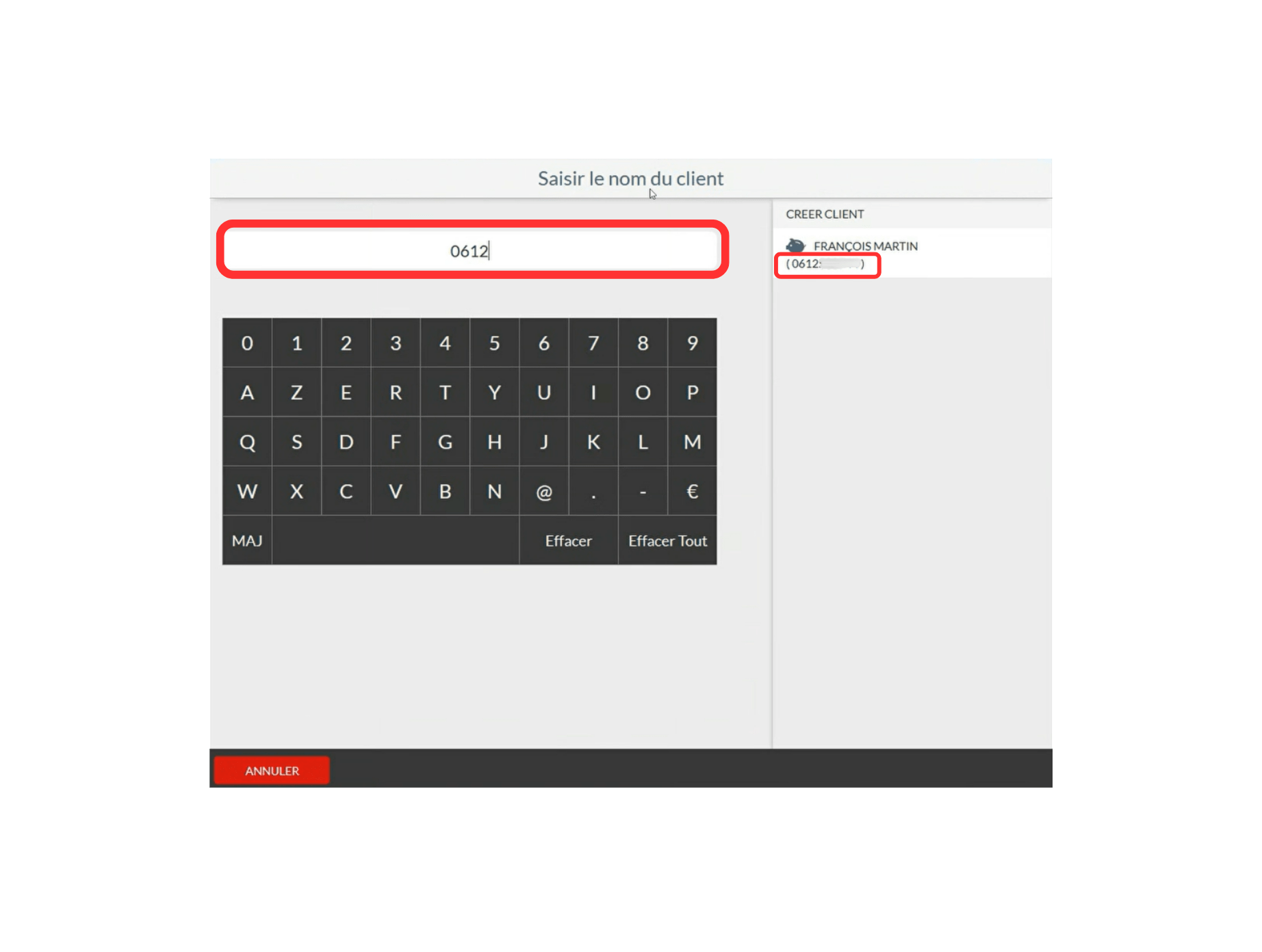 Gagnez du temps et évitez les erreurs d'homonymes. Découvrez la nouvelle recherche client par numéro de téléphone sur votre caisse Bimedia.