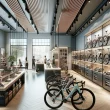 boutique de vélos bien agencée et moderne