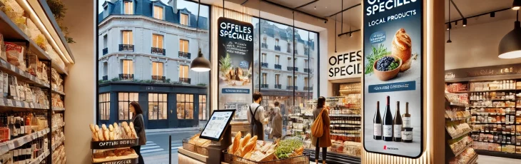 publicités DOOH dans un commerce