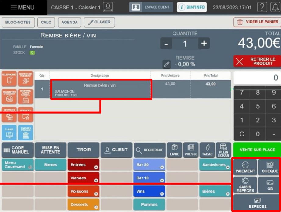 Formule prix remisé sur formule en mode prix remisé sur logiciel de caisse