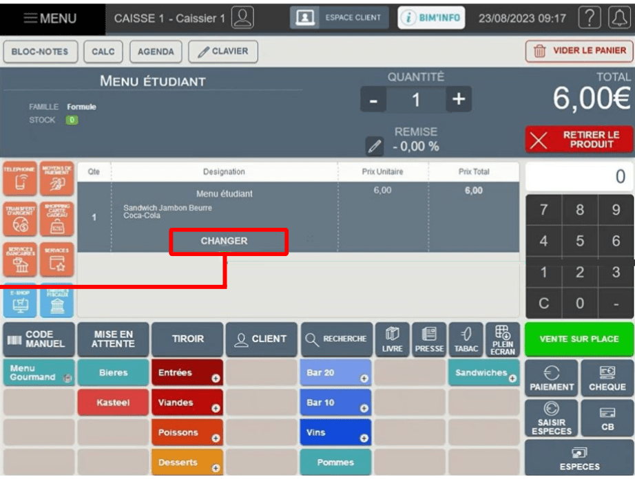 Modifier la composition de la gestion des formules promotionnelles en mode pack réduit dans son logiciel de caisse