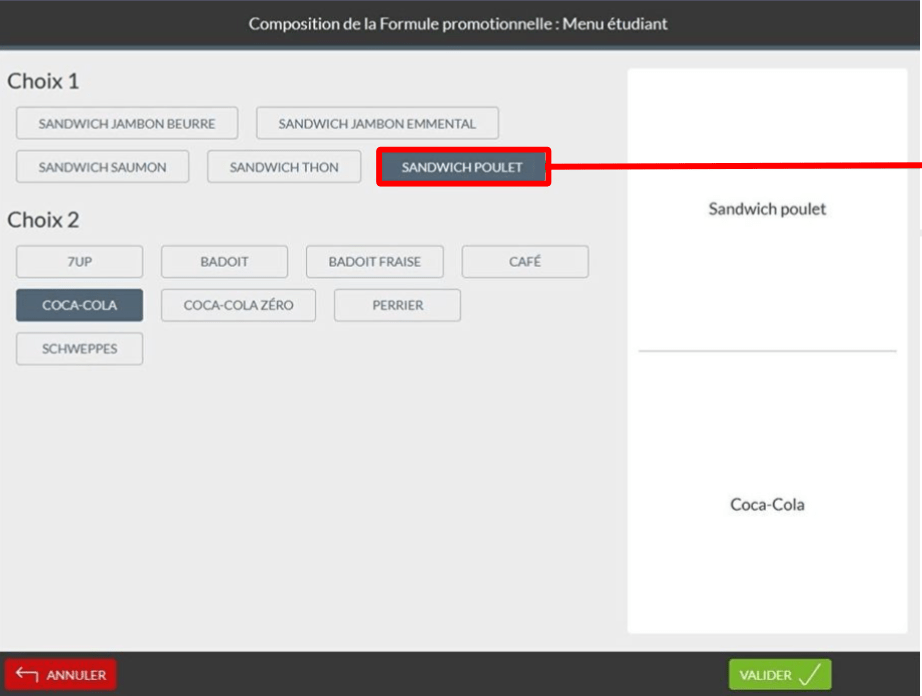 Modifier les produit dans la gestion des formules promotionnelles en mode pack dans le logiciel de caisse