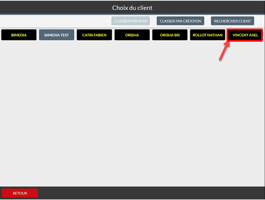 Choisir le client sur lequel encaisser le produit dans la gestion des prix remisés de son logiciel de caisse Bimedia