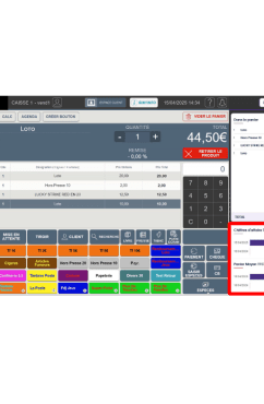 Paramétrage des widgets par le gérant sur son logiciel de caisse Bimedia