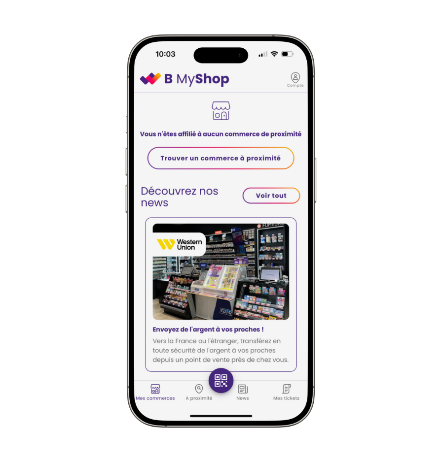 Application client pour le scan du QR code pour optimiser le parcours client en caisse