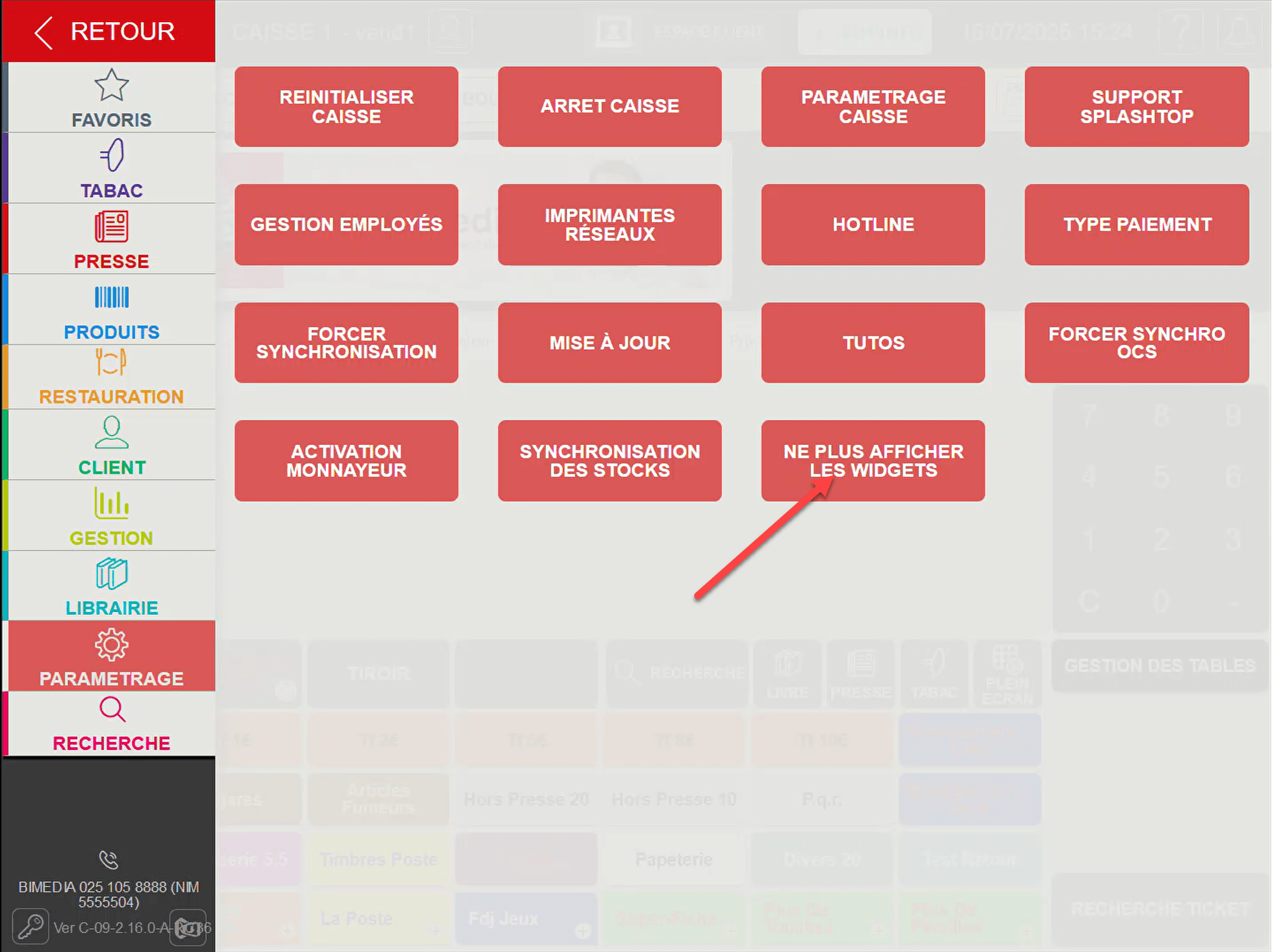 Personnalisez l'affichage de vos widgets dans votre logiciel de caisse Bimedia